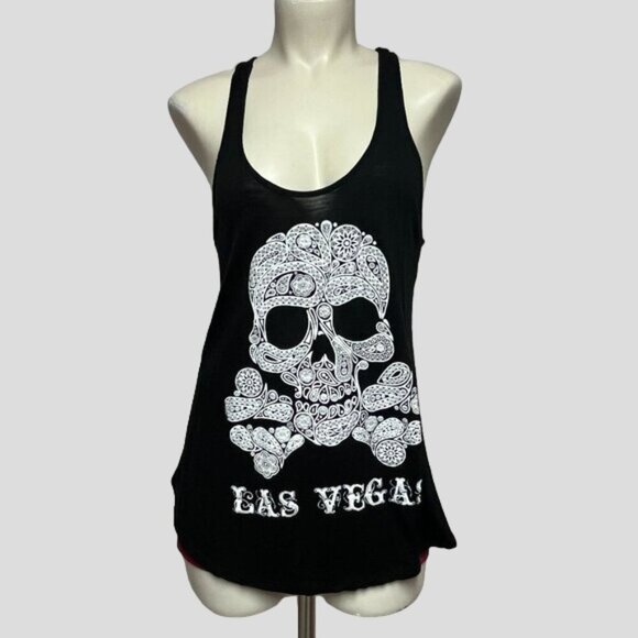 Las Vegas Skull Tank Top - Picture 1 of 8